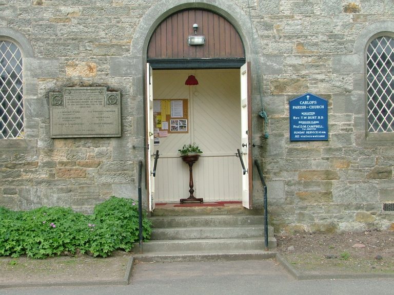 Carlops church front door