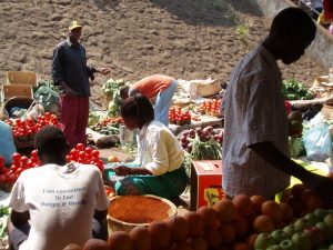 A Malawian food market